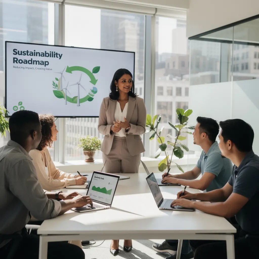 Modern office workspace