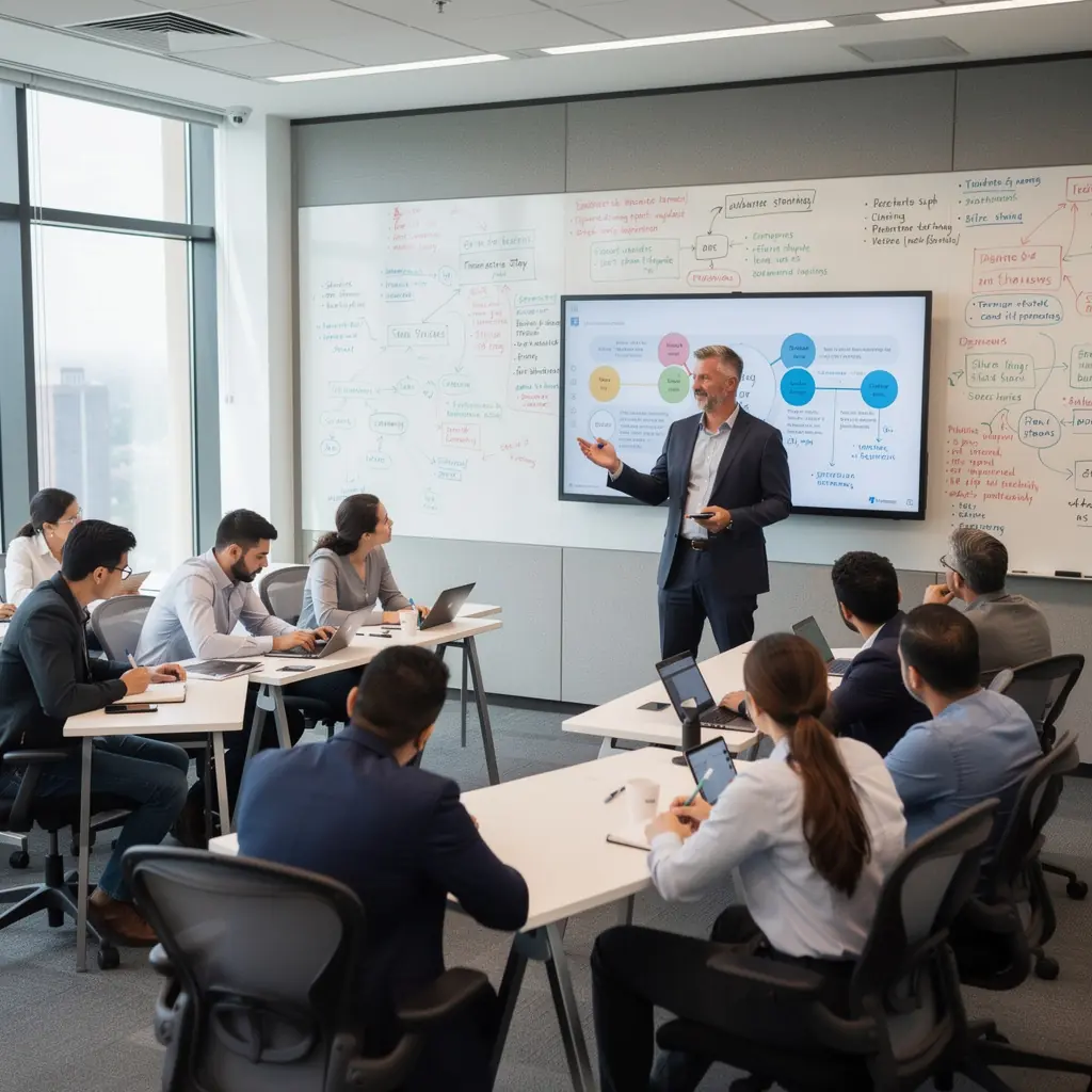 Professional business solutions illustration